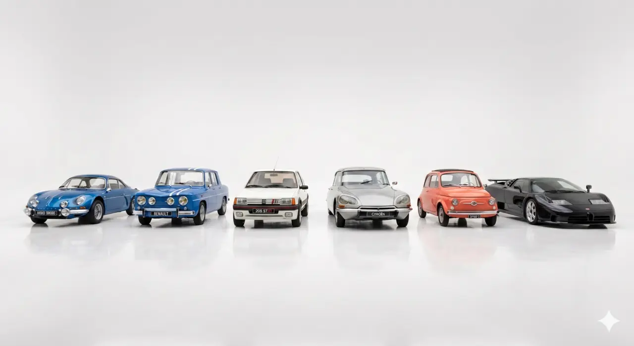 Collection de voitures de sport classiques et modernes